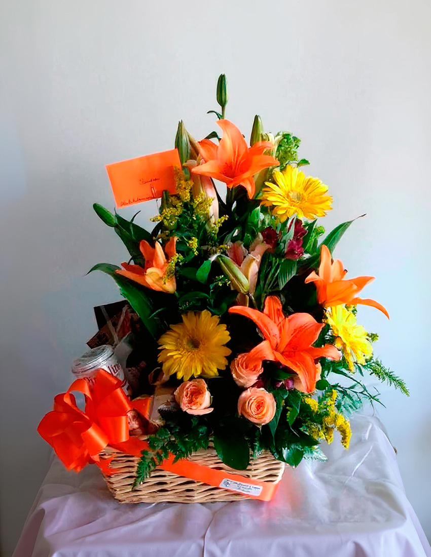 Flowers and Snacks Basket